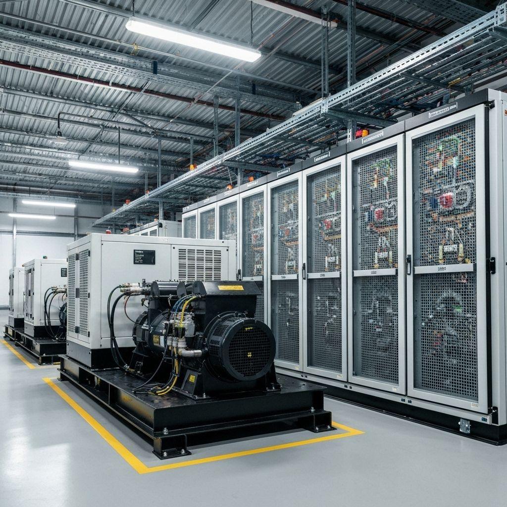 سیستم برق اضطراری شامل UPS و ژنراتور